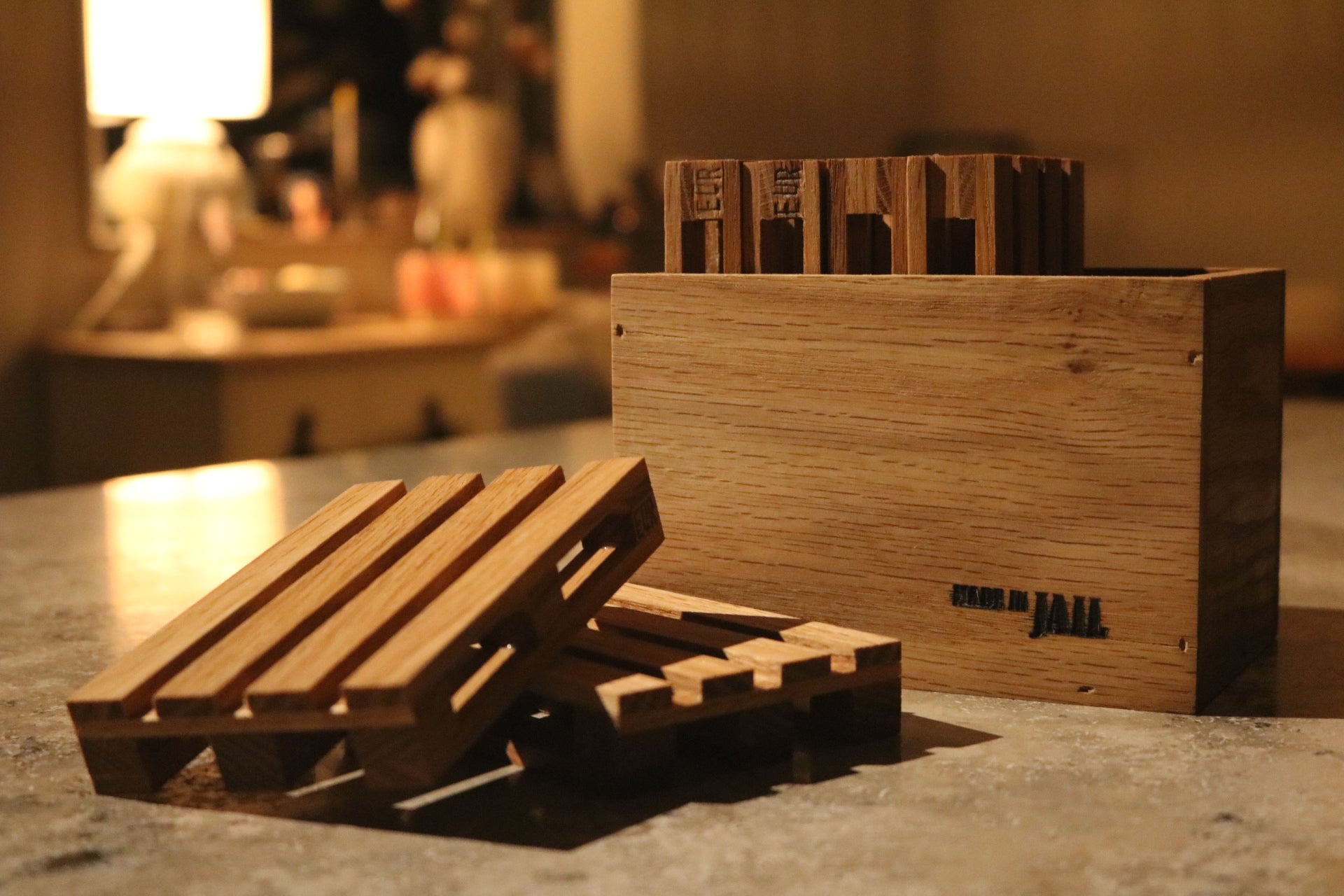 EU-Pall Drickunderlägg med låda